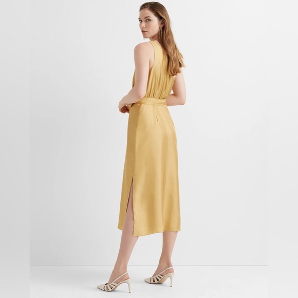 BNWT Club Monaco 100% silk yellow dress size 0 - Picture 2 of 3